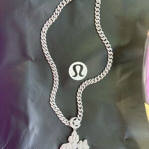 Silver Chain Necklace with Pendant